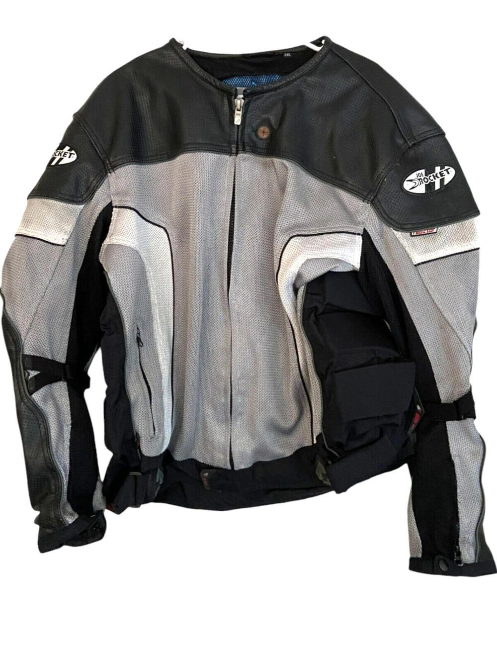 Joe Rocket Women 2XL Gray Black Motorcycle Padded Jacket